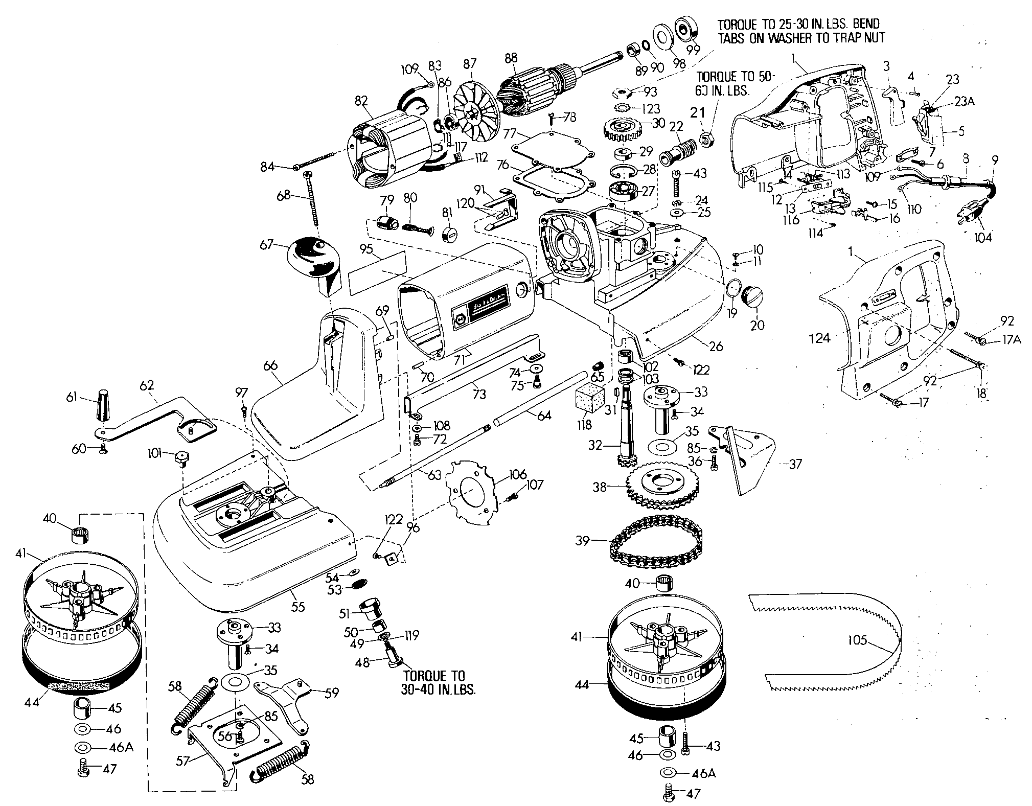 Page A Diagram and Parts List for 3122-BDK 2 Black and Decker Band Saw